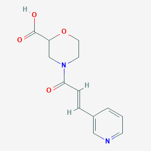 molecular formula C13H14N2O4 B7588915 4-[(E)-3-pyridin-3-ylprop-2-enoyl]morpholine-2-carboxylic acid 