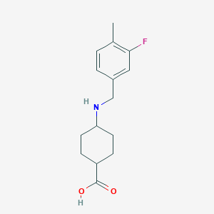 molecular formula C15H20FNO2 B7588955 4-[(3-Fluoro-4-methylphenyl)methylamino]cyclohexane-1-carboxylic acid 