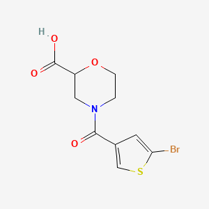 molecular formula C10H10BrNO4S B7589000 4-(5-Bromothiophene-3-carbonyl)morpholine-2-carboxylic acid 