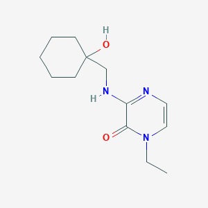 molecular formula C13H21N3O2 B7589010 1-Ethyl-3-[(1-hydroxycyclohexyl)methylamino]pyrazin-2-one 
