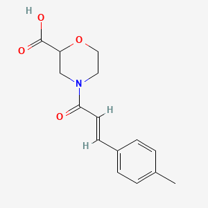molecular formula C15H17NO4 B7589036 4-[(E)-3-(4-methylphenyl)prop-2-enoyl]morpholine-2-carboxylic acid 