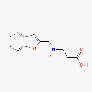 molecular formula C13H15NO3 B7589053 3-[1-Benzofuran-2-ylmethyl(methyl)amino]propanoic acid 
