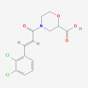 molecular formula C14H13Cl2NO4 B7589075 4-[(E)-3-(2,3-dichlorophenyl)prop-2-enoyl]morpholine-2-carboxylic acid 