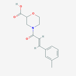 molecular formula C15H17NO4 B7589084 4-[(E)-3-(3-methylphenyl)prop-2-enoyl]morpholine-2-carboxylic acid 