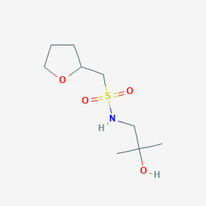molecular formula C9H19NO4S B7589094 N-(2-hydroxy-2-methylpropyl)-1-(oxolan-2-yl)methanesulfonamide 
