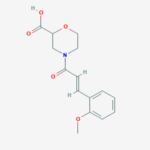 molecular formula C15H17NO5 B7589142 4-[(E)-3-(2-methoxyphenyl)prop-2-enoyl]morpholine-2-carboxylic acid 