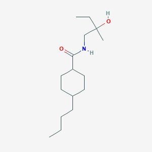 molecular formula C16H31NO2 B7589162 4-butyl-N-(2-hydroxy-2-methylbutyl)cyclohexane-1-carboxamide 