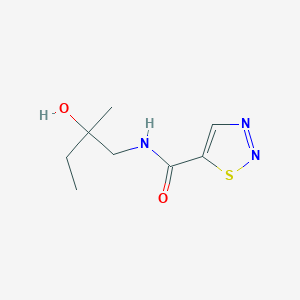 molecular formula C8H13N3O2S B7589165 N-(2-hydroxy-2-methylbutyl)thiadiazole-5-carboxamide 
