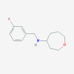 N-[(3-fluorophenyl)methyl]oxepan-4-amine