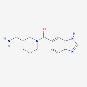 molecular formula C14H18N4O B7589181 [3-(aminomethyl)piperidin-1-yl]-(3H-benzimidazol-5-yl)methanone 
