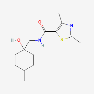 molecular formula C14H22N2O2S B7589193 N-[(1-hydroxy-4-methylcyclohexyl)methyl]-2,4-dimethyl-1,3-thiazole-5-carboxamide 