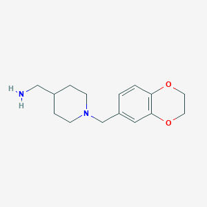 molecular formula C15H22N2O2 B7589252 [1-(2,3-Dihydro-1,4-benzodioxin-6-ylmethyl)piperidin-4-yl]methanamine 