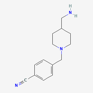 molecular formula C14H19N3 B7589264 4-[[4-(Aminomethyl)piperidin-1-yl]methyl]benzonitrile 