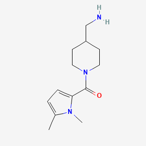 molecular formula C13H21N3O B7589285 [4-(Aminomethyl)piperidin-1-yl]-(1,5-dimethylpyrrol-2-yl)methanone 