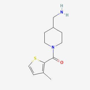 molecular formula C12H18N2OS B7589297 [4-(Aminomethyl)piperidin-1-yl]-(3-methylthiophen-2-yl)methanone 