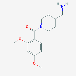 molecular formula C15H22N2O3 B7589305 [4-(Aminomethyl)piperidin-1-yl]-(2,4-dimethoxyphenyl)methanone 