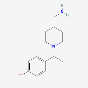 molecular formula C14H21FN2 B7589308 [1-[1-(4-Fluorophenyl)ethyl]piperidin-4-yl]methanamine 
