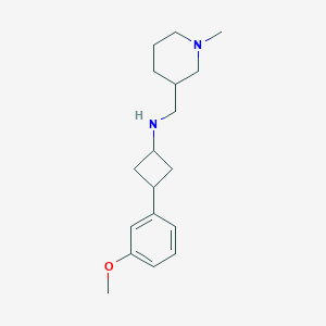 molecular formula C18H28N2O B7589360 3-(3-methoxyphenyl)-N-[(1-methylpiperidin-3-yl)methyl]cyclobutan-1-amine 
