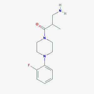 molecular formula C14H20FN3O B7589428 3-Amino-1-[4-(2-fluorophenyl)piperazin-1-yl]-2-methylpropan-1-one 