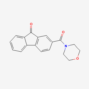 molecular formula C18H15NO3 B7589432 2-(Morpholine-4-carbonyl)-fluoren-9-one 