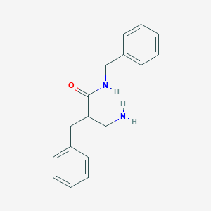 molecular formula C17H20N2O B7589436 2-(aminomethyl)-N-benzyl-3-phenylpropanamide 
