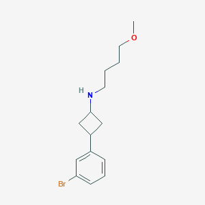 molecular formula C15H22BrNO B7589447 3-(3-bromophenyl)-N-(4-methoxybutyl)cyclobutan-1-amine 