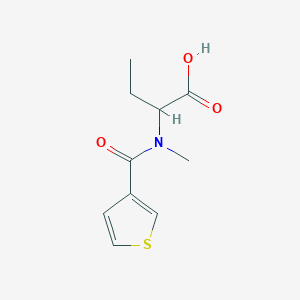 molecular formula C10H13NO3S B7589454 2-[Methyl(thiophene-3-carbonyl)amino]butanoic acid 