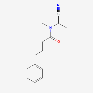 molecular formula C14H18N2O B7589515 N-(1-cyanoethyl)-N-methyl-4-phenylbutanamide 