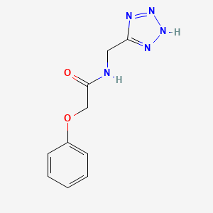 molecular formula C10H11N5O2 B7589523 2-phenoxy-N-(2H-tetrazol-5-ylmethyl)acetamide 