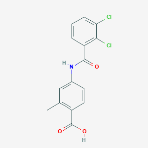 molecular formula C15H11Cl2NO3 B7589553 4-[(2,3-Dichlorobenzoyl)amino]-2-methylbenzoic acid 