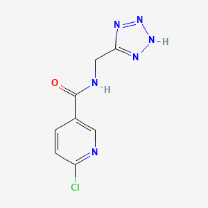 molecular formula C8H7ClN6O B7589563 6-chloro-N-(2H-tetrazol-5-ylmethyl)pyridine-3-carboxamide 