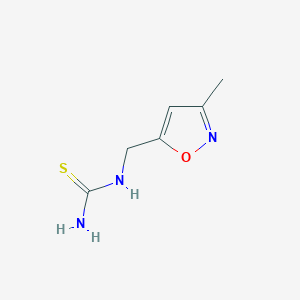 molecular formula C6H9N3OS B7589584 (3-Methyl-1,2-oxazol-5-yl)methylthiourea 