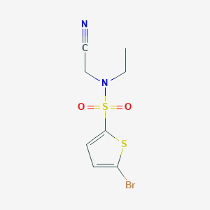 molecular formula C8H9BrN2O2S2 B7589597 5-bromo-N-(cyanomethyl)-N-ethylthiophene-2-sulfonamide 
