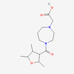 molecular formula C15H26N2O4 B7589614 2-[4-(2,4,5-Trimethyloxolane-3-carbonyl)-1,4-diazepan-1-yl]acetic acid 