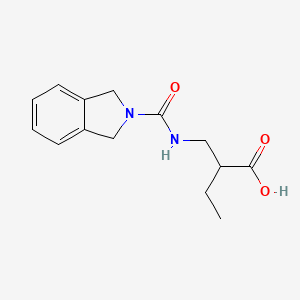 molecular formula C14H18N2O3 B7589656 2-[(1,3-Dihydroisoindole-2-carbonylamino)methyl]butanoic acid 