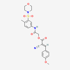 molecular formula C24H25N3O7S B7589658 [2-(4-methyl-3-morpholin-4-ylsulfonylanilino)-2-oxoethyl] (E)-2-cyano-3-(4-methoxyphenyl)prop-2-enoate 