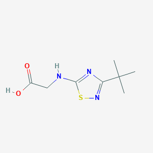 molecular formula C8H13N3O2S B7589741 2-[(3-Tert-butyl-1,2,4-thiadiazol-5-yl)amino]acetic acid 