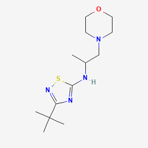 molecular formula C13H24N4OS B7589780 3-tert-butyl-N-(1-morpholin-4-ylpropan-2-yl)-1,2,4-thiadiazol-5-amine 