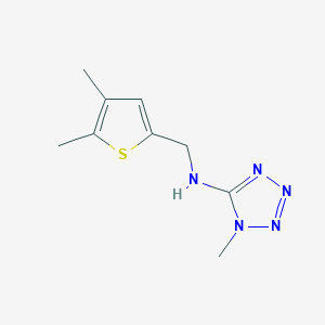 molecular formula C9H13N5S B7589860 N-[(4,5-dimethylthiophen-2-yl)methyl]-1-methyltetrazol-5-amine 
