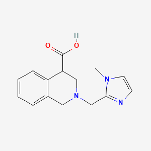 molecular formula C15H17N3O2 B7589872 2-[(1-methylimidazol-2-yl)methyl]-3,4-dihydro-1H-isoquinoline-4-carboxylic acid 