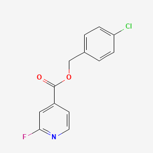 molecular formula C13H9ClFNO2 B7589885 (4-Chlorophenyl)methyl 2-fluoropyridine-4-carboxylate 