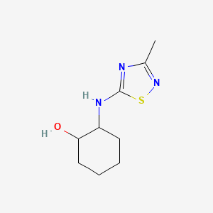 molecular formula C9H15N3OS B7589933 2-[(3-Methyl-1,2,4-thiadiazol-5-yl)amino]cyclohexan-1-ol 