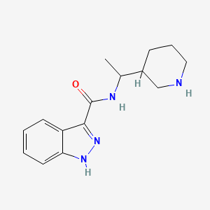molecular formula C15H20N4O B7589947 N-(1-piperidin-3-ylethyl)-1H-indazole-3-carboxamide 