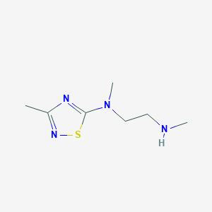 molecular formula C7H14N4S B7589962 N,N'-dimethyl-N'-(3-methyl-1,2,4-thiadiazol-5-yl)ethane-1,2-diamine 