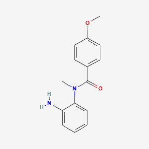 molecular formula C15H16N2O2 B7590005 N-(2-aminophenyl)-4-methoxy-N-methylbenzamide 