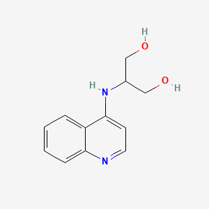 molecular formula C12H14N2O2 B7590008 2-(Quinolin-4-ylamino)propane-1,3-diol 