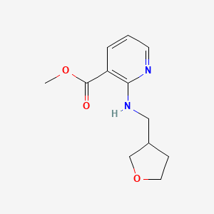 molecular formula C12H16N2O3 B7590009 Methyl 2-(oxolan-3-ylmethylamino)pyridine-3-carboxylate 