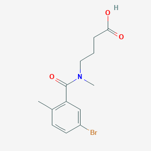 molecular formula C13H16BrNO3 B7590014 4-[(5-Bromo-2-methylbenzoyl)-methylamino]butanoic acid 