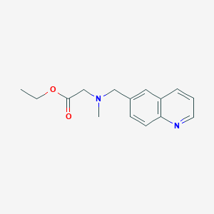 molecular formula C15H18N2O2 B7590020 Ethyl 2-[methyl(quinolin-6-ylmethyl)amino]acetate 
