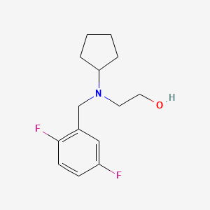 molecular formula C14H19F2NO B7590034 2-[Cyclopentyl-[(2,5-difluorophenyl)methyl]amino]ethanol 